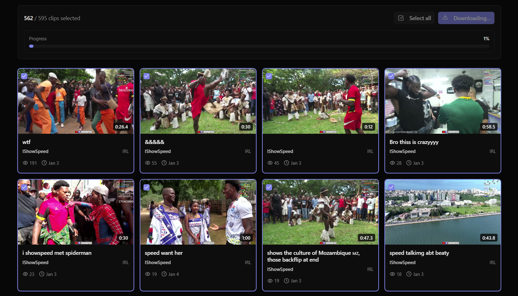 ClipsDownloader Interface 2